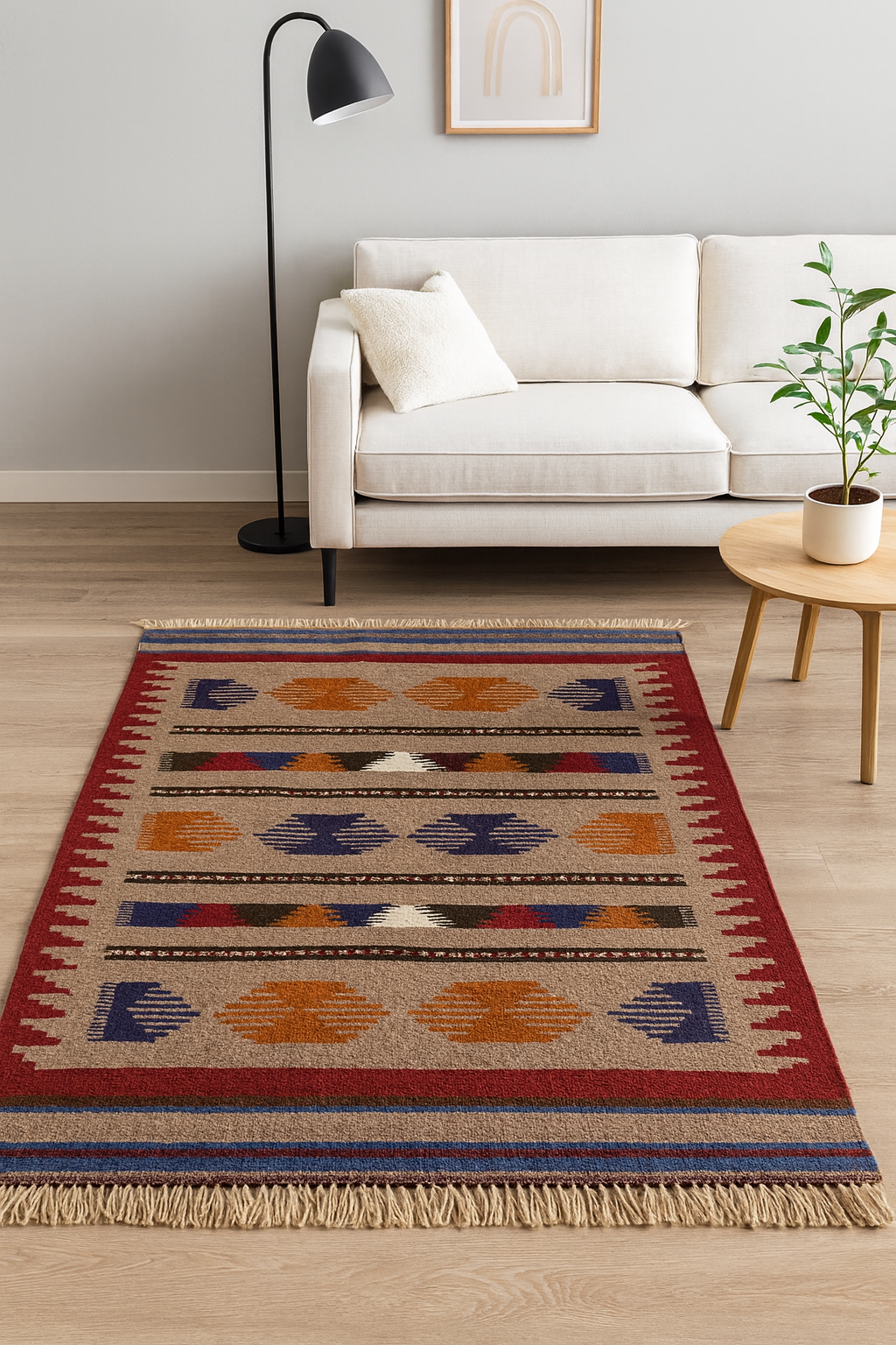 El Dokuma İran Kilimi – 100x150 cm | Doğal Yün ve Bitkisel Boya