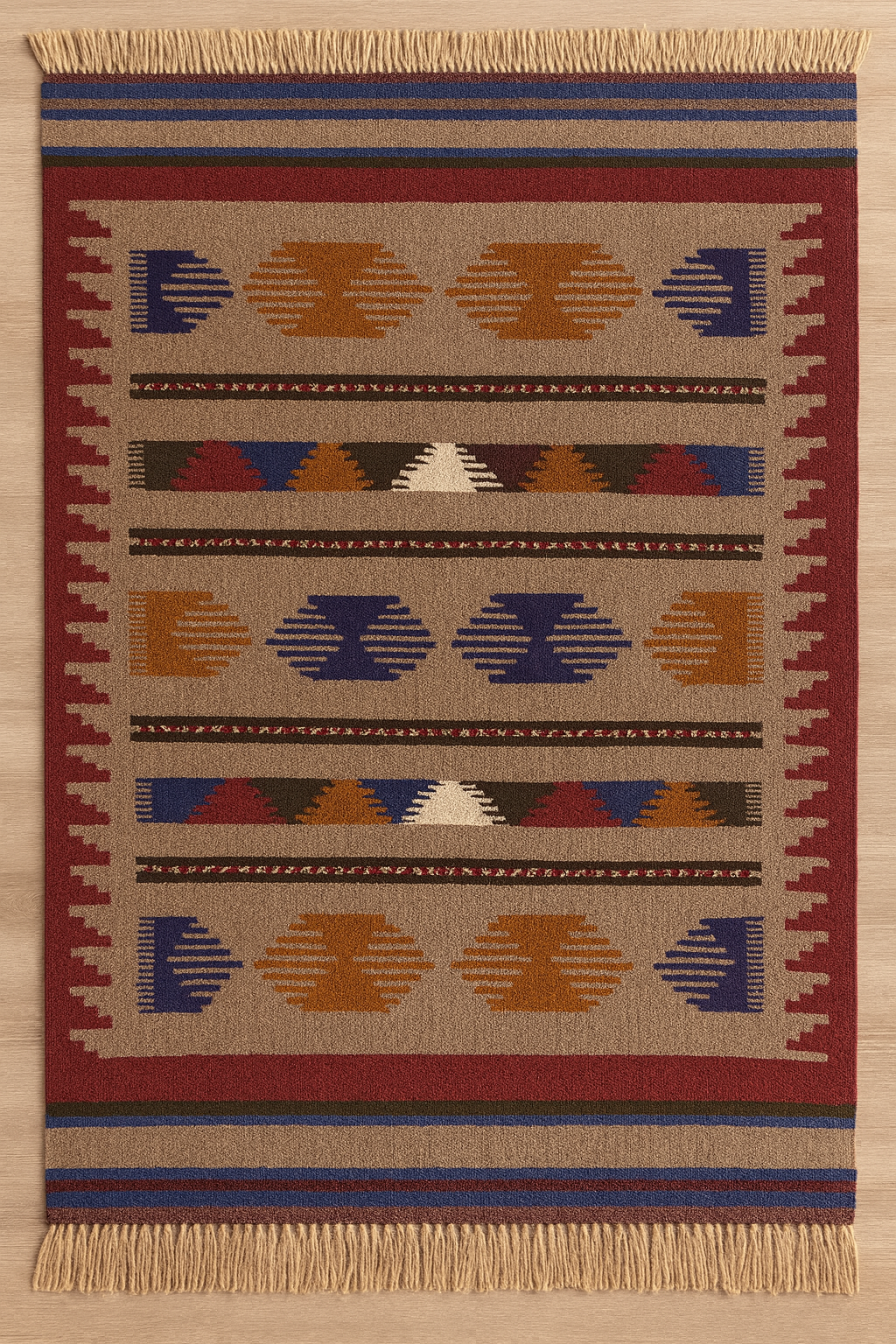 El Dokuma İran Kilimi – 100x150 cm | Doğal Yün ve Bitkisel Boya